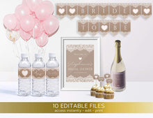 Load image into Gallery viewer, Lace & Kraft Card Bridal Party Pack