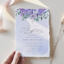 Load image into Gallery viewer, Lavender & Wisteria Baptism Invitation - IRIS