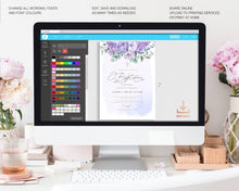 Load image into Gallery viewer, Lavender & Wisteria Baptism Invitation - IRIS