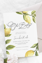 Load image into Gallery viewer, Lemon Baby Shower Invitation Set