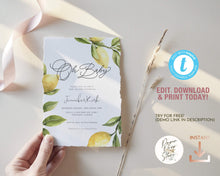 Load image into Gallery viewer, Lemon Baby Shower Invitation Set