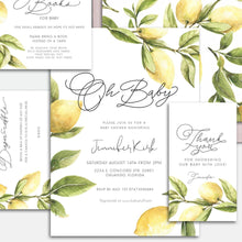 Load image into Gallery viewer, Lemon Baby Shower Invitation Set
