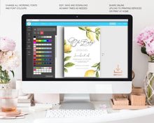 Load image into Gallery viewer, Lemon Citrus Greenery Party Favor Tag