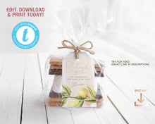 Load image into Gallery viewer, Lemon Greenery & Roses Baby Girl Shower Invitation Set in Pink