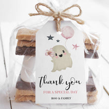 Load image into Gallery viewer, Little Boo Cute Pink Ghost Halloween Favor Tag