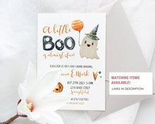 Load image into Gallery viewer, Little Boo Halloween Baby Shower Invitation and Inserts Set