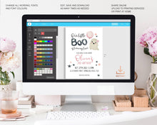 Load image into Gallery viewer, Little Boo Halloween Birthday Girl Photo Invitation