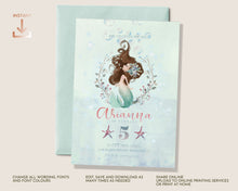 Load image into Gallery viewer, Little Mermaid Birthday Invitation