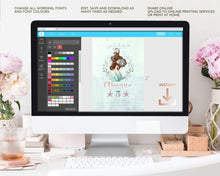 Load image into Gallery viewer, Little Mermaid Birthday Invitation