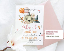 Load image into Gallery viewer, Little Pumpkin Halloween Party Favor Tag in Pink