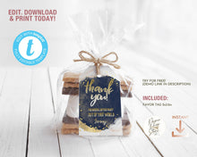 Load image into Gallery viewer, Moon and Stars Birthday Favor Tag