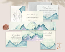 Load image into Gallery viewer, Mountain Escape Boho Watercolor Full Wedding Suite - AUDREY