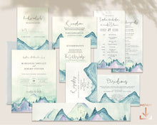 Load image into Gallery viewer, Mountain Escape Boho Watercolor Full Wedding Suite - AUDREY