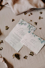 Load image into Gallery viewer, Muted Green Eucalyptus & Silver Full Wedding Stationery Suite - APRIL