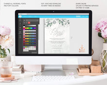 Load image into Gallery viewer, Muted Green Eucalyptus & Silver Full Wedding Stationery Suite - APRIL