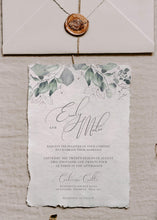 Load image into Gallery viewer, Muted Green Eucalyptus & Silver Full Wedding Stationery Suite - APRIL