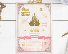 Load image into Gallery viewer, Once Upon a Time Princess Baby Shower Invitation