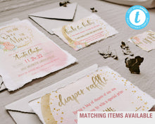 Load image into Gallery viewer, Over the Moon Blush & Gold Floral Water Bottle Label