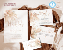 Load image into Gallery viewer, Pampas Grass Desert Boho Baby Shower Invitation Set - MARTINA