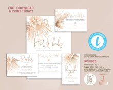 Load image into Gallery viewer, Pampas Grass Desert Boho Baby Shower Invitation Set - MARTINA