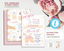 Load image into Gallery viewer, Pink Carnival Birthday Favor Tag