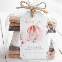 Load image into Gallery viewer, Pink Hot Air Balloon Party Favor Tag