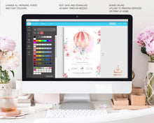 Load image into Gallery viewer, Pink Hot Air Balloon Party Favor Tag