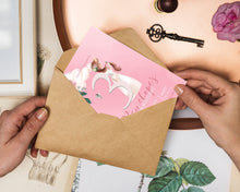 Load image into Gallery viewer, Pink Princess Fairytale Birthday Invitation