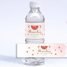 Load image into Gallery viewer, Pink Watermelon Party Water Bottle Label