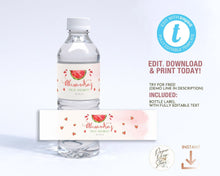 Load image into Gallery viewer, Pink Watermelon Party Water Bottle Label