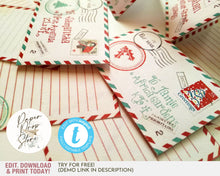 Load image into Gallery viewer, Printable Elf letters to kids, Editable Festive Christmas Elf Notes