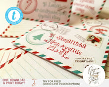 Load image into Gallery viewer, Printable Elf letters to kids, Editable Festive Christmas Elf Notes