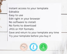 Load image into Gallery viewer, Printable Wedding Seating Chart template, Editable DIY Hanging Cards seating plan, Greenery Eucalyptus Elegant Reception Welcome Boho Chart