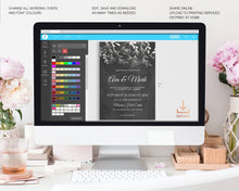 Load image into Gallery viewer, Rustic Chalkboard & Lace Wedding Invitation Suite