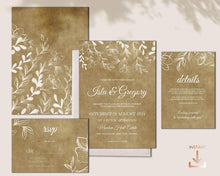 Load image into Gallery viewer, Rustic Kraft Brown & Lace Country Wedding Invitation Suite