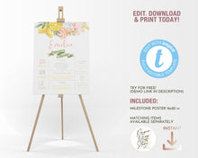 Load image into Gallery viewer, Sunshine & Lemonade First Birthday Milestone Board