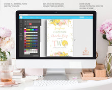 Load image into Gallery viewer, Sunshine & Lemonade Pink 2nd Birthday Invitation