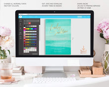 Load image into Gallery viewer, Tropical Beach Wedding Invitation Suite in Turquoise - WAVES