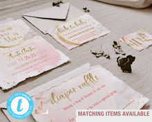 Load image into Gallery viewer, We are Over the Moon Blush Baby Shower Welcome Board