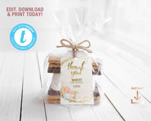 Load image into Gallery viewer, We are Over the Moon Floral Pink Baby Girl Shower Invitation Set