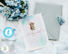 Load image into Gallery viewer, We can bearly wait Baby Boy Shower Invitation Set