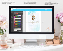 Load image into Gallery viewer, We can bearly wait Baby Boy Shower Invitation Set