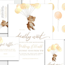 Load image into Gallery viewer, We can bearly wait Baby Shower Invitation Set