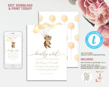 Load image into Gallery viewer, We can bearly wait Baby Shower Invitation Set