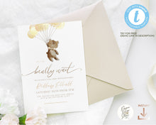 Load image into Gallery viewer, We can bearly wait Baby Shower Invitation Set