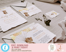 Load image into Gallery viewer, We can bearly wait Baby Shower Invitation Set