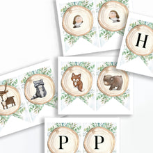 Load image into Gallery viewer, Woodland Animal Bunting Party Flags