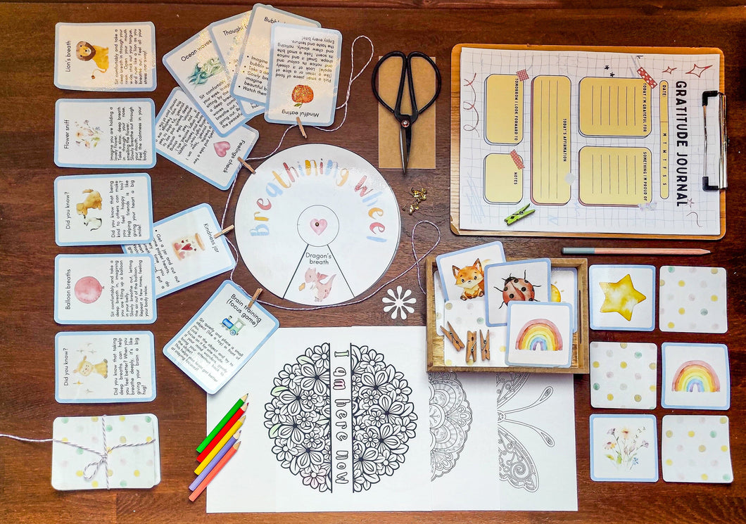 Kids' Mindfulness and Meditation Printable Card Pack