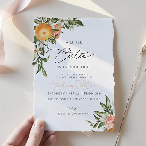 A Little Cutie Birthday Invitation