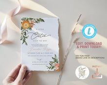 Load image into Gallery viewer, A Little Cutie Editable Baby Shower Invitation Set
